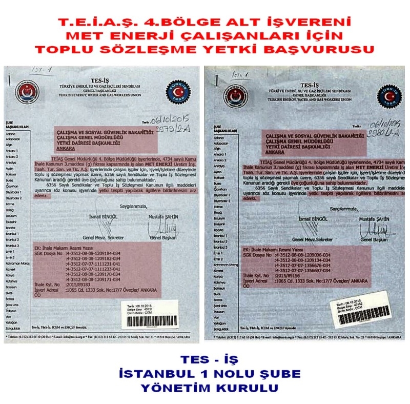 MET ENERJİ YETKİ DUYURUSU