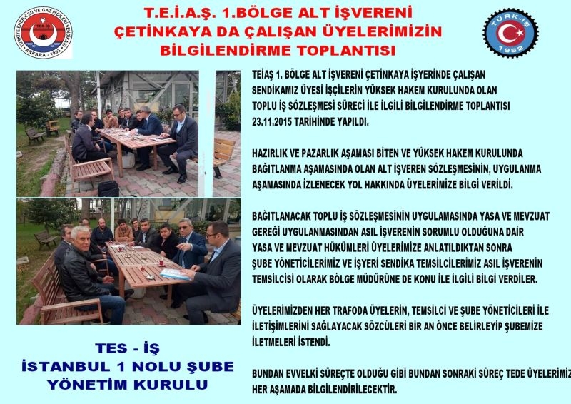 BİLGİLENDİRME TOPLANTISI