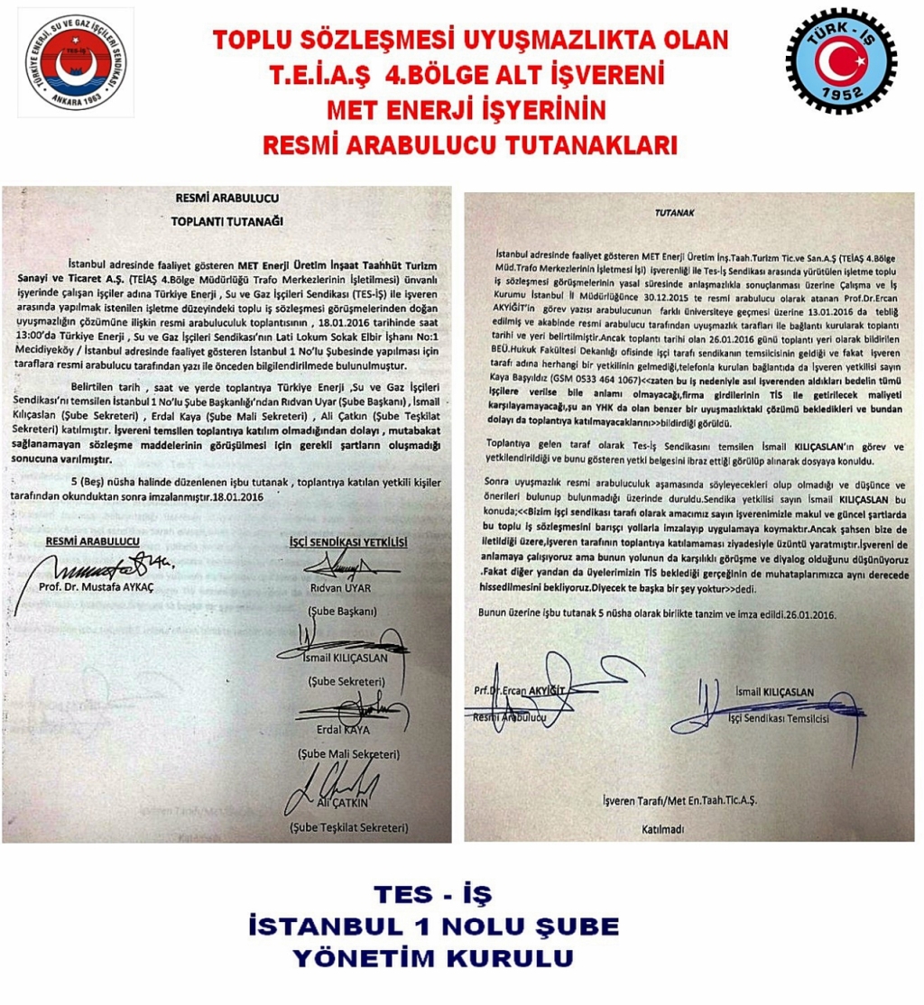 MET ENERJİ ARABULUCU