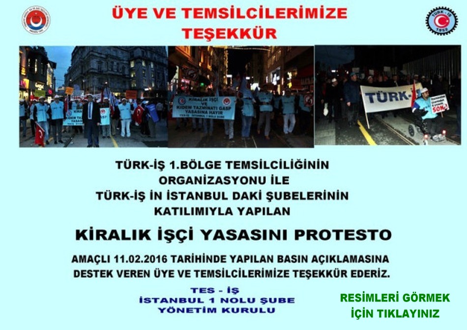 KİRALIK İŞÇİ PROTESTOSU