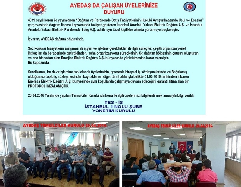 AYEDAŞ TEMSİLCİLER KURULU