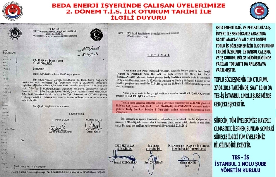 2. DÖNEM TİS OTURUMU