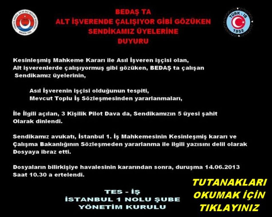 DURUŞMA DUYURUSU
