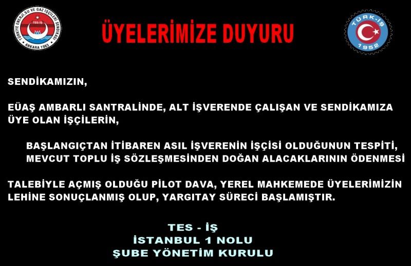 EÜAŞ ALTİŞVEREN İŞÇİSİNİN ASIL İŞVEREN İŞÇİSİ