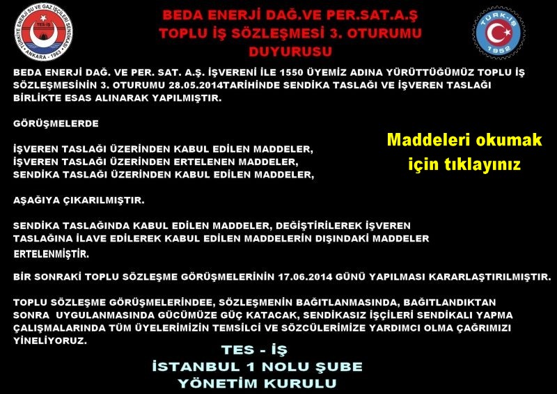 3. oturum duyurusu