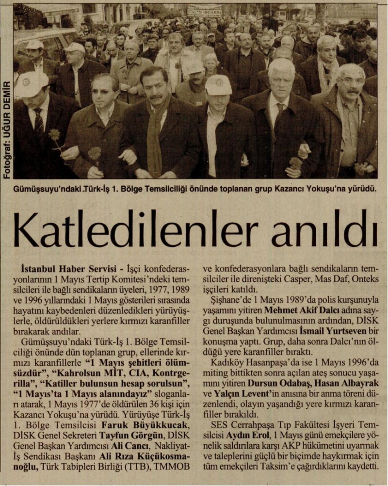 KATLEDİLENLER ANILDI