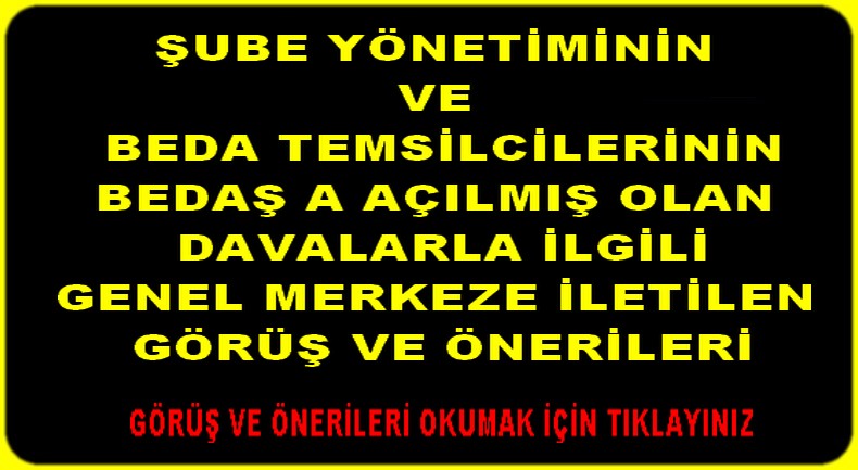 GÖRÜŞ VE ÖNERİ