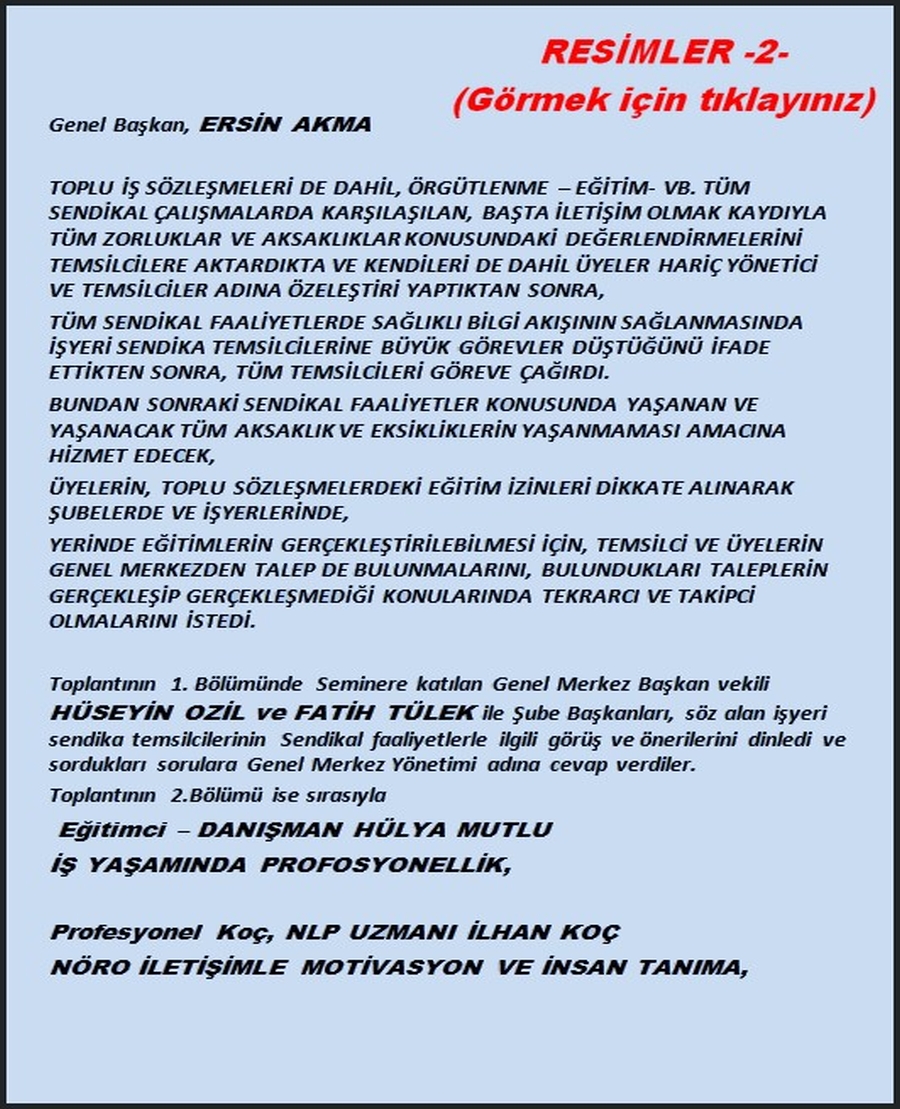4. dönem temsilci eğitimi