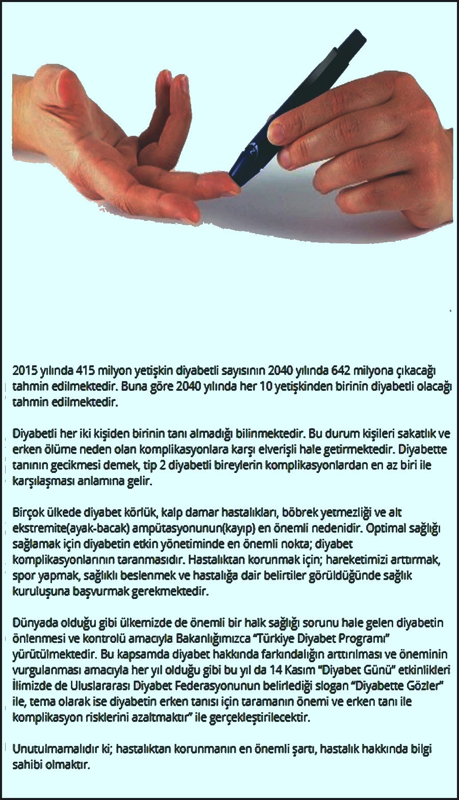DÜNYA DİYABET GÜNÜ