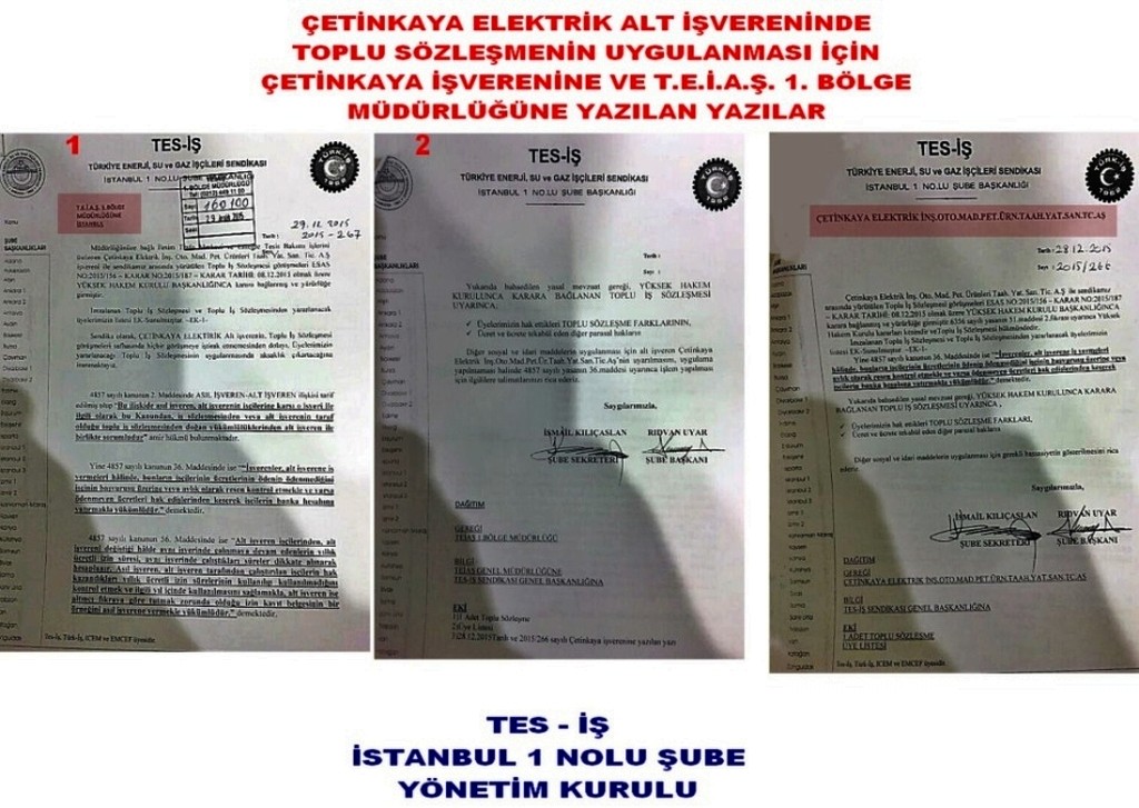 ÇETİNKAYA İLE İLGİLİ TEİAŞA YAZILAN YAZI