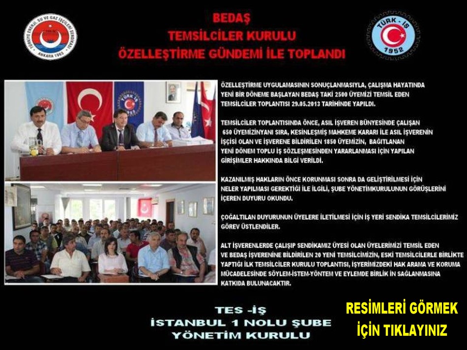 BEDAŞ TEMSİLCİLER KURULU