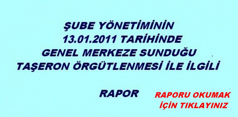 13.01.2011 TARİHLİ RAPOR