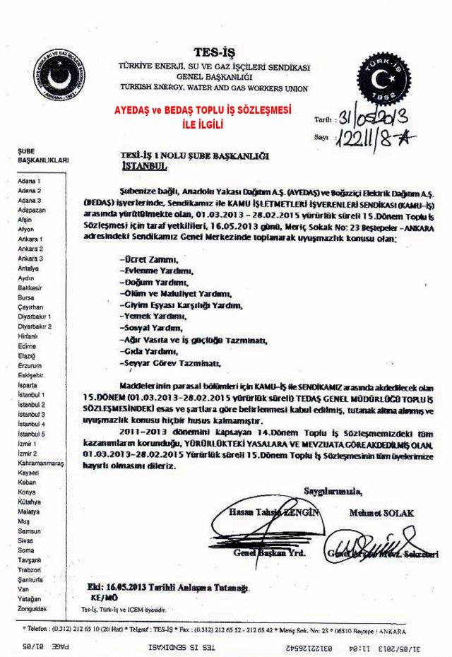 AYEDAŞ BEDAŞ SÖZLEŞME BAĞITLANMA DUYURUSU
