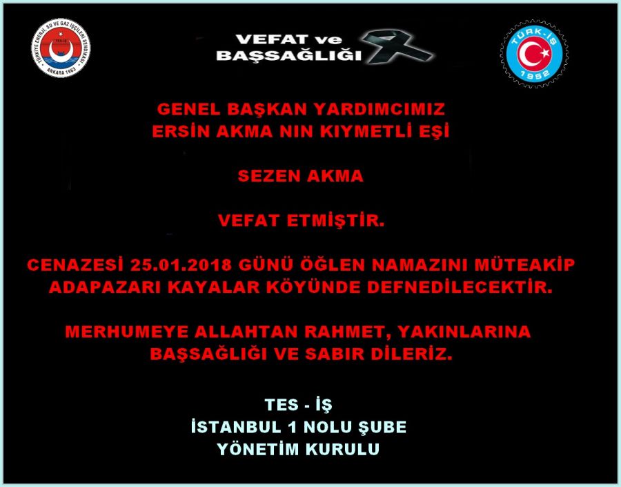 VEFAT VE BAŞSAĞLIĞI