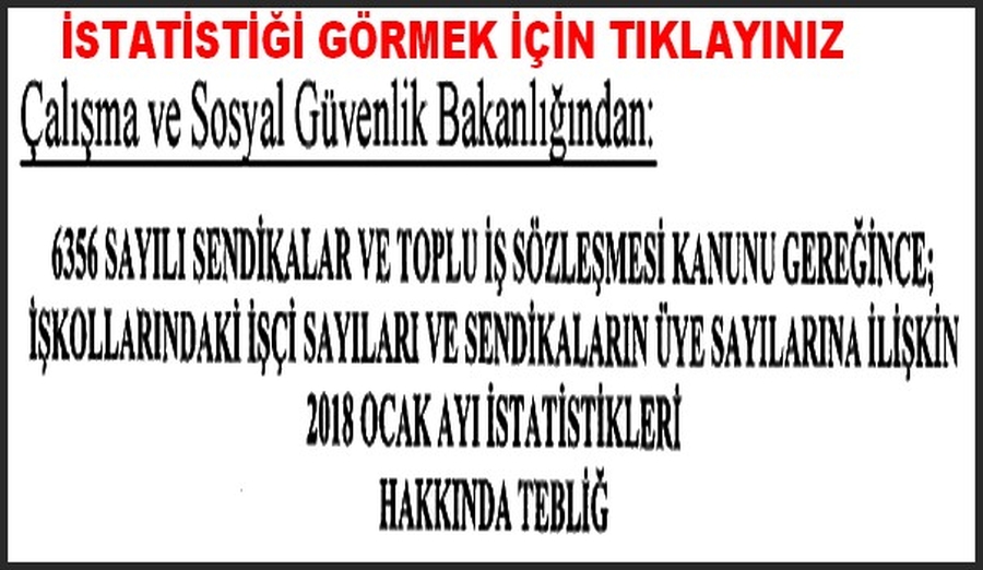 2018 OCAKAYI İSTATİSTİĞİ