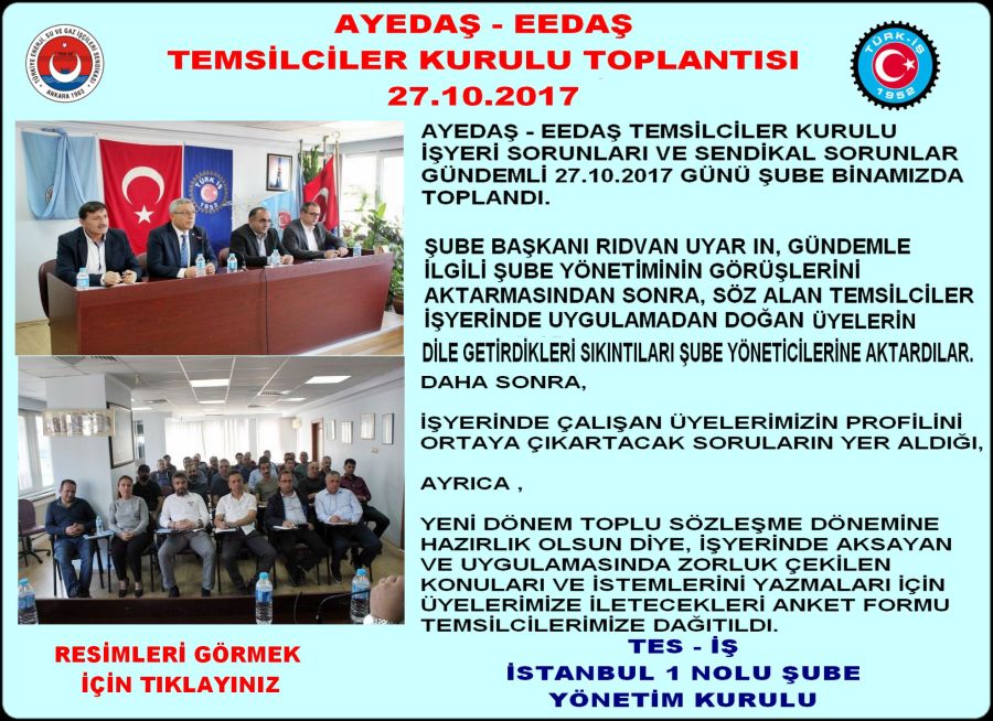 AYEDAŞ EEDAŞ TEMSİLCİLER KURULU