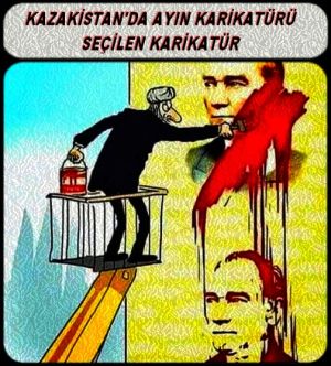 KAZAKİSTANDA AYIN KARİKATÜRÜ