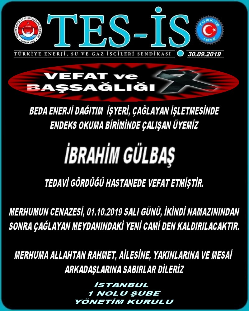 VEFAT VE BAŞSAĞLIĞI