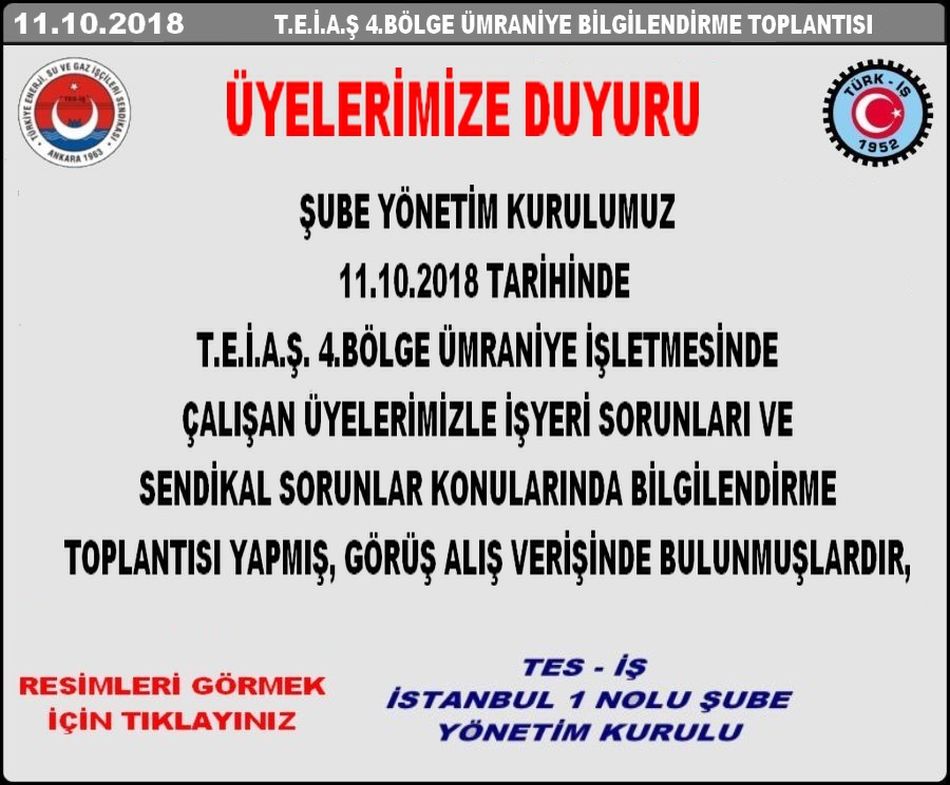 TEİAŞ 4.BÖLGE BİLGİLENDİRME TOPLANTISI