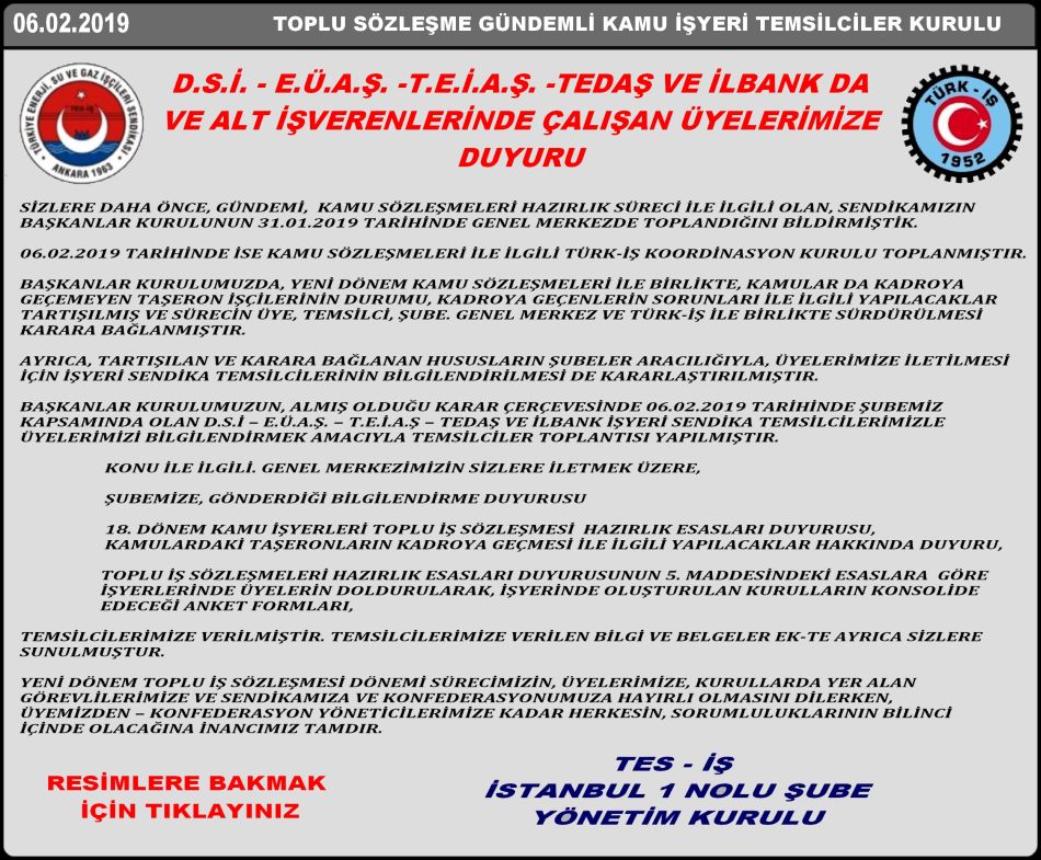 KAMU SÖZLEŞMELERİ TEMSİLCİLER TOPLANTISI