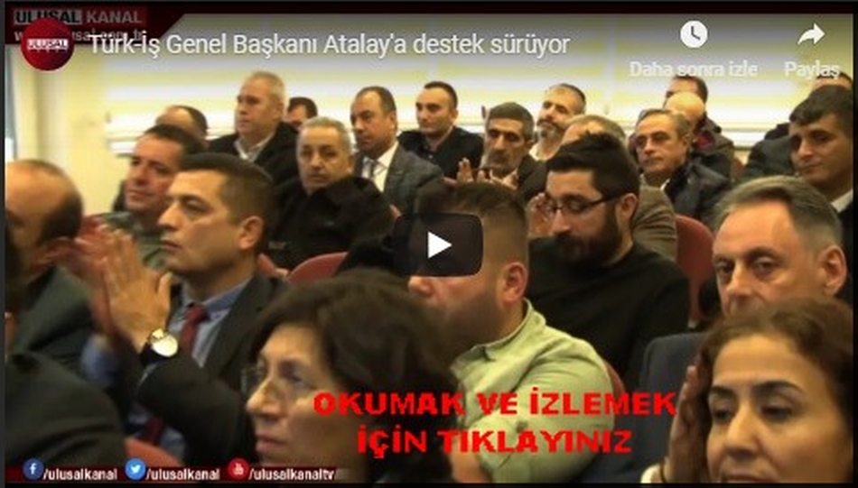 İSTANBUL ŞUBELERİNDEN ATALAY A DESTEK