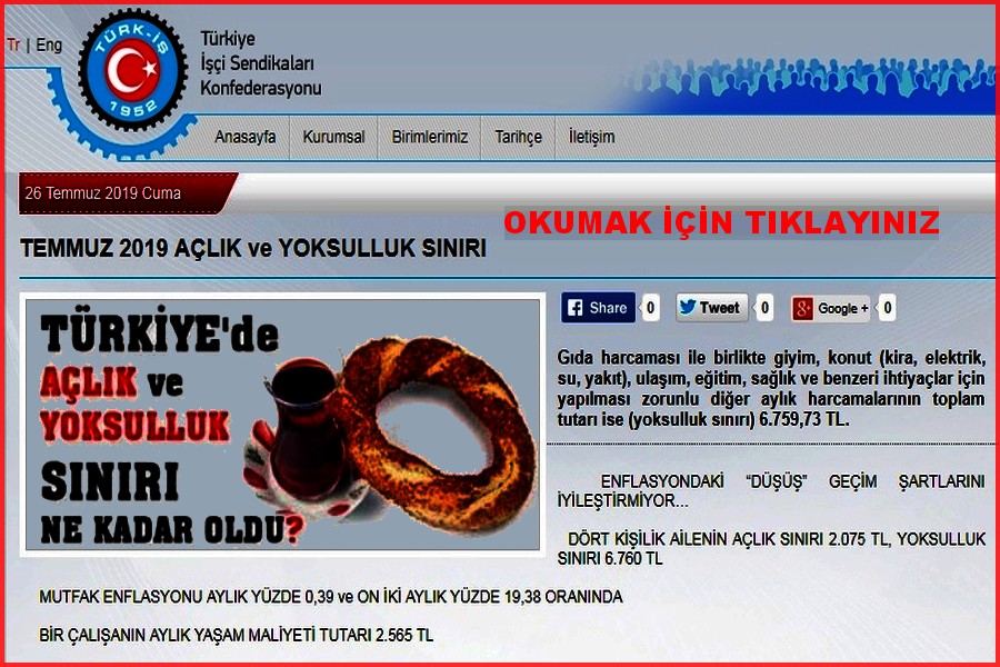 TEMMUZ AYI  AÇLIK SINIRI