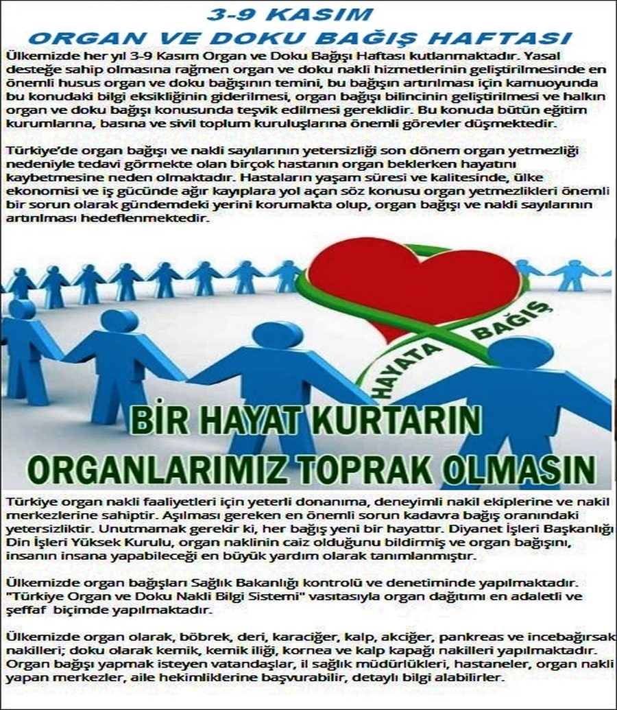 ORGAN BAĞIŞ HAFTASI