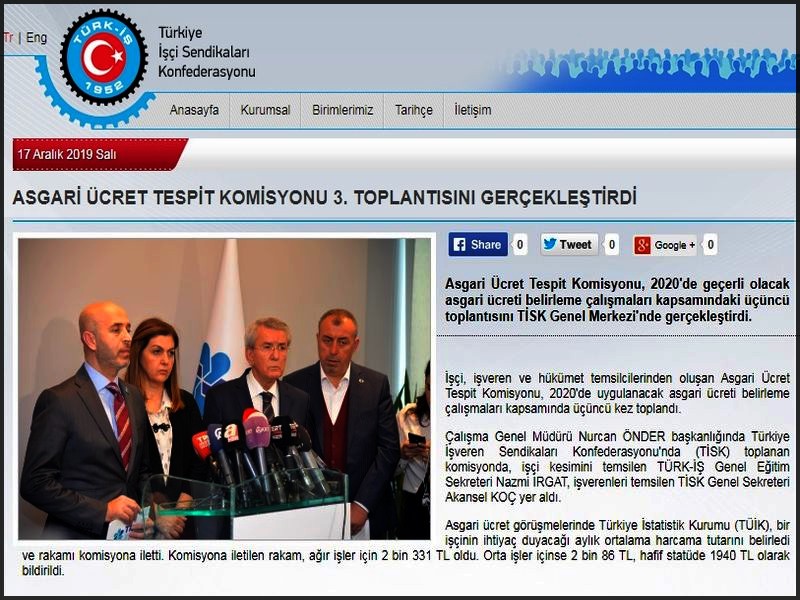 ASGARİ ÜCRET 3.TOPLANTISI