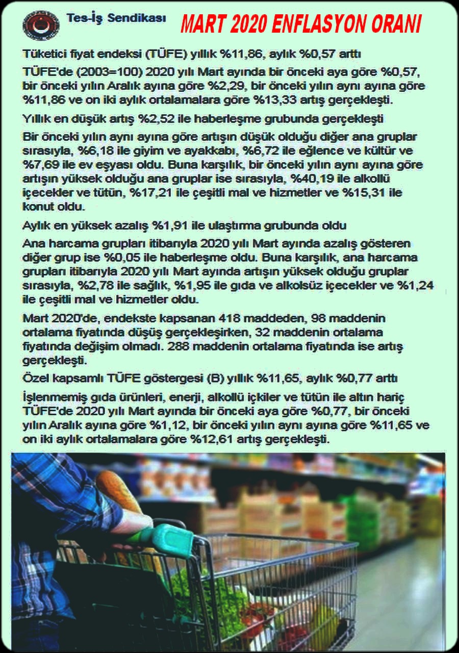 MART 2020 ENFLASYON ORANI