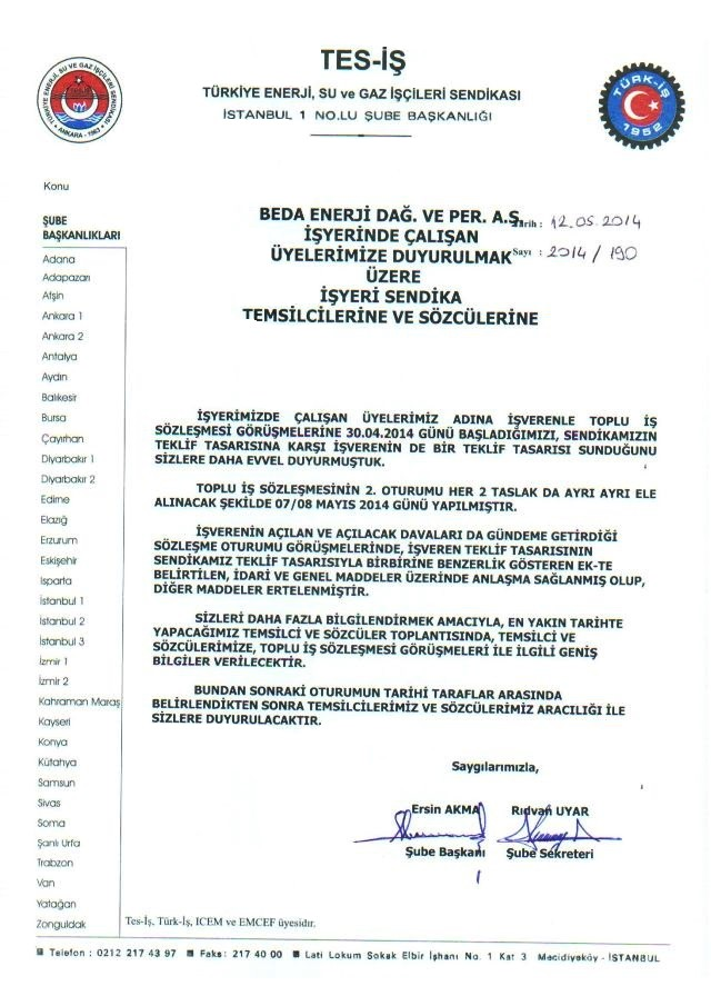 2. OTURUM DUYURUSU