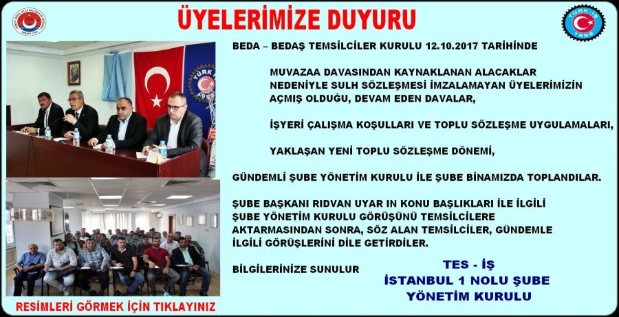 BEDA - BEDAŞ TEMSİLCİLER KURULU