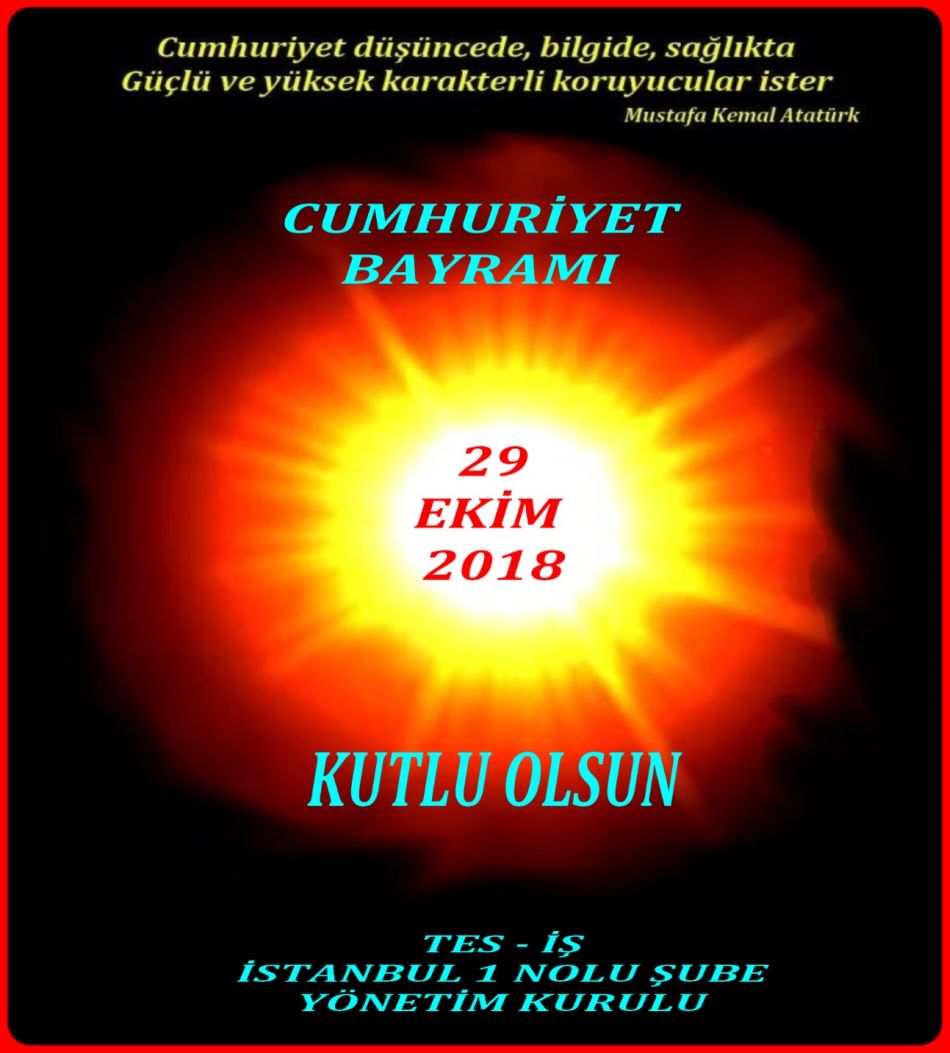 29 EKİM 2018 