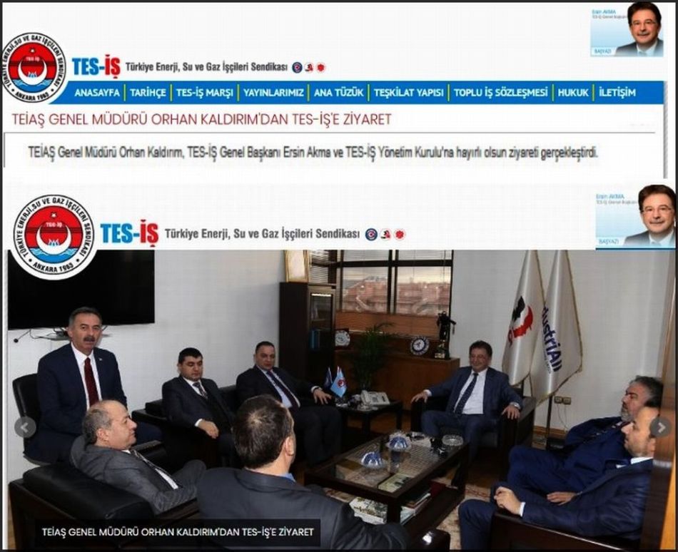 TEİAŞ GENEL MÜDÜRÜNDEN SENDİKAMIZI ZİYARET