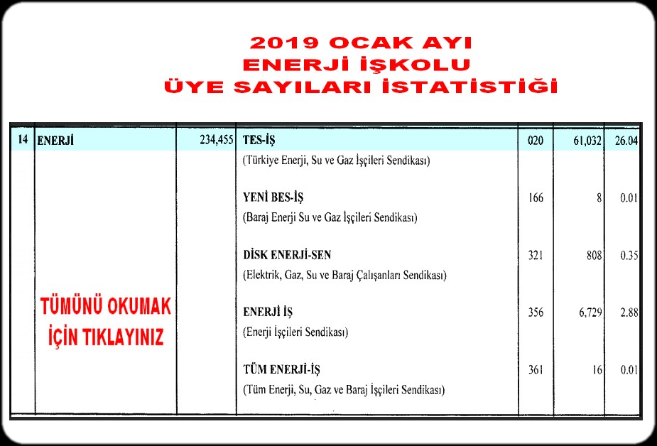 2019 OCAK AYI İSTATİSTİĞİ