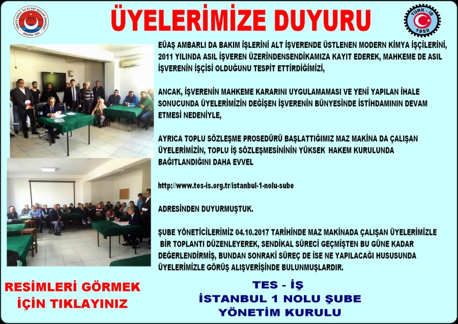 MAZ MAKİNE TİS BİLGİLENDİRME