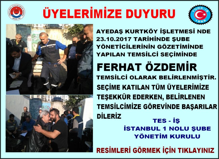 AYEDAŞ KURTÖY TEMSİLCİ SEÇİMİ 