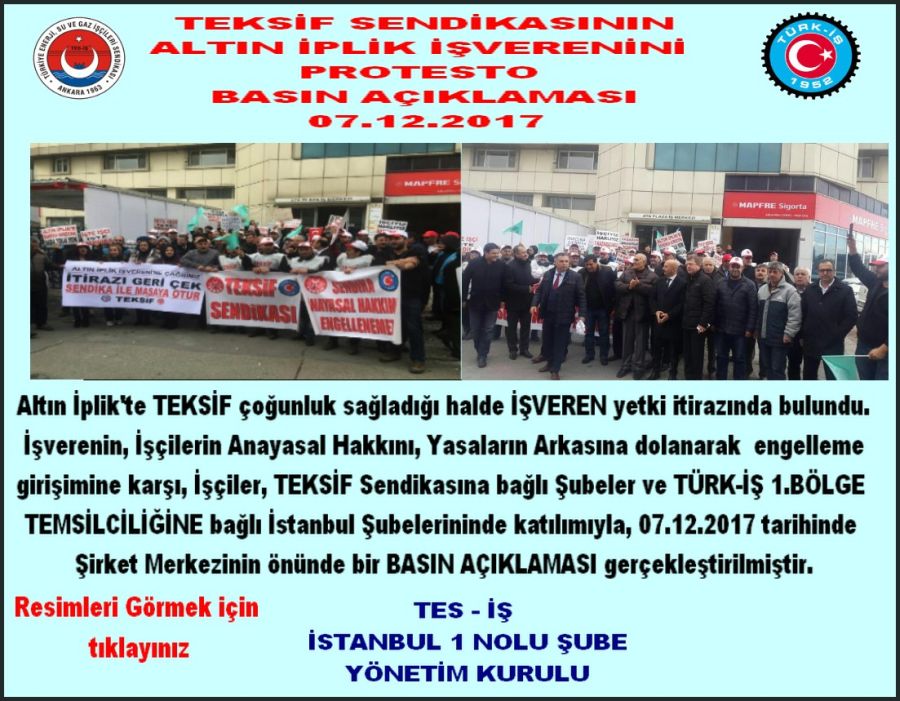 TEKSİF BASIN AÇIKLAMASI