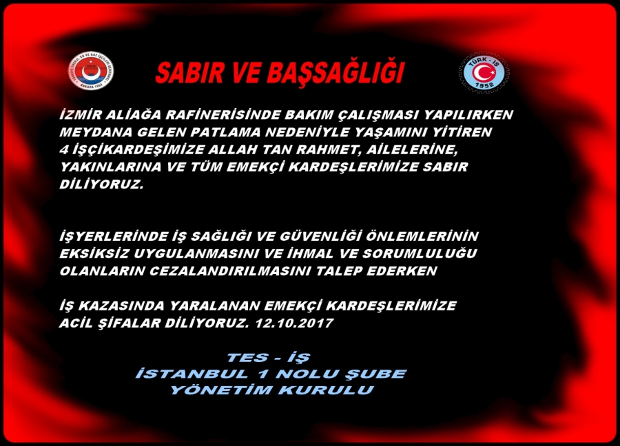 ALİAĞA DA ÖLEN KARDEŞLERİN VEFAT DUYURUSU