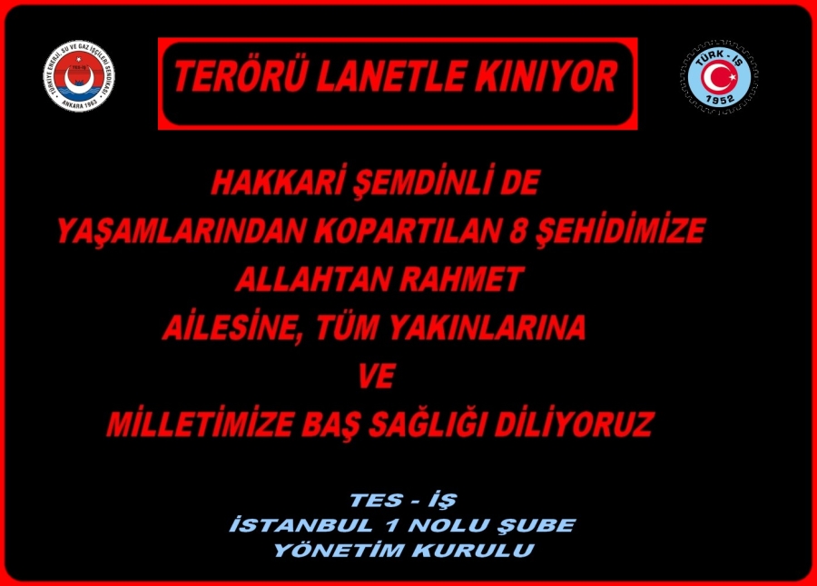 TERÖRÜ KINAMA DUYURUSU
