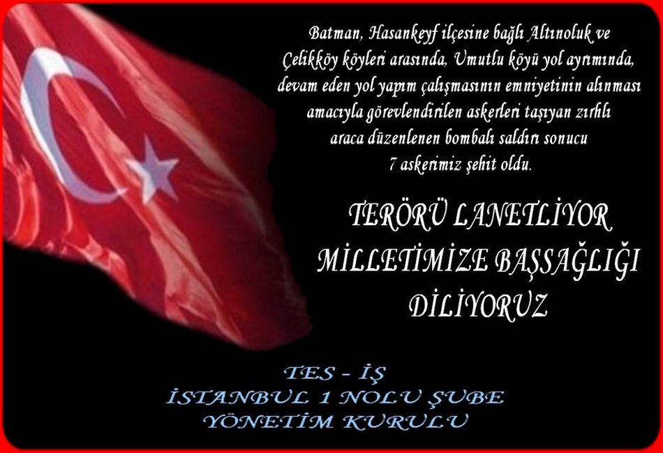 TERÖRÜ LANETLİYORUZ
