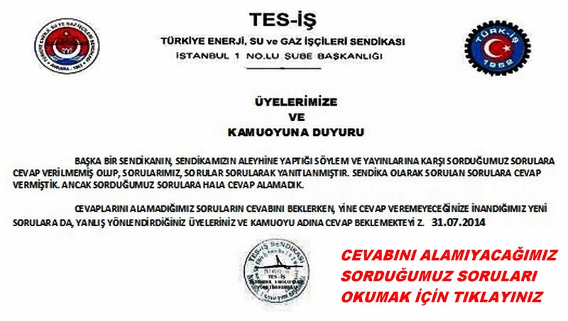 SORDUĞUMUZ SORULAR
