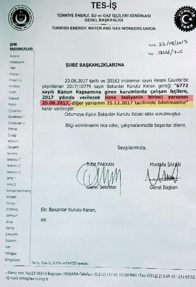 İLAVE TEDİYE TARİHLERİ AÇIKLANDI