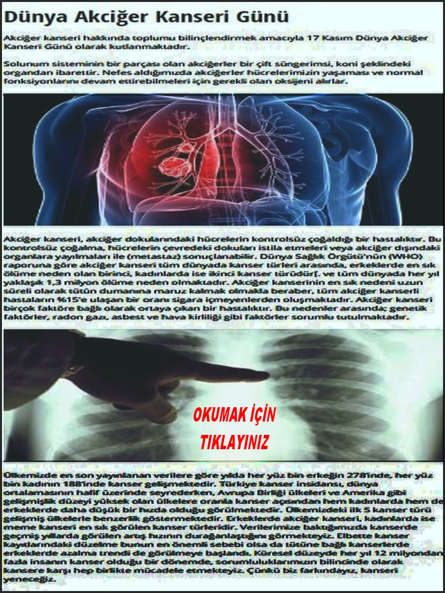 DÜNYA AKCİĞER KANSERİ GÜNÜ
