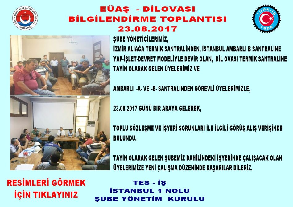 EÜAŞ DİLOVASI BİLGİLENDİRME