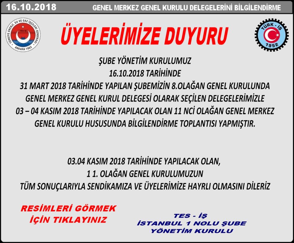GENEL KURUL BİLGİLENDİRME