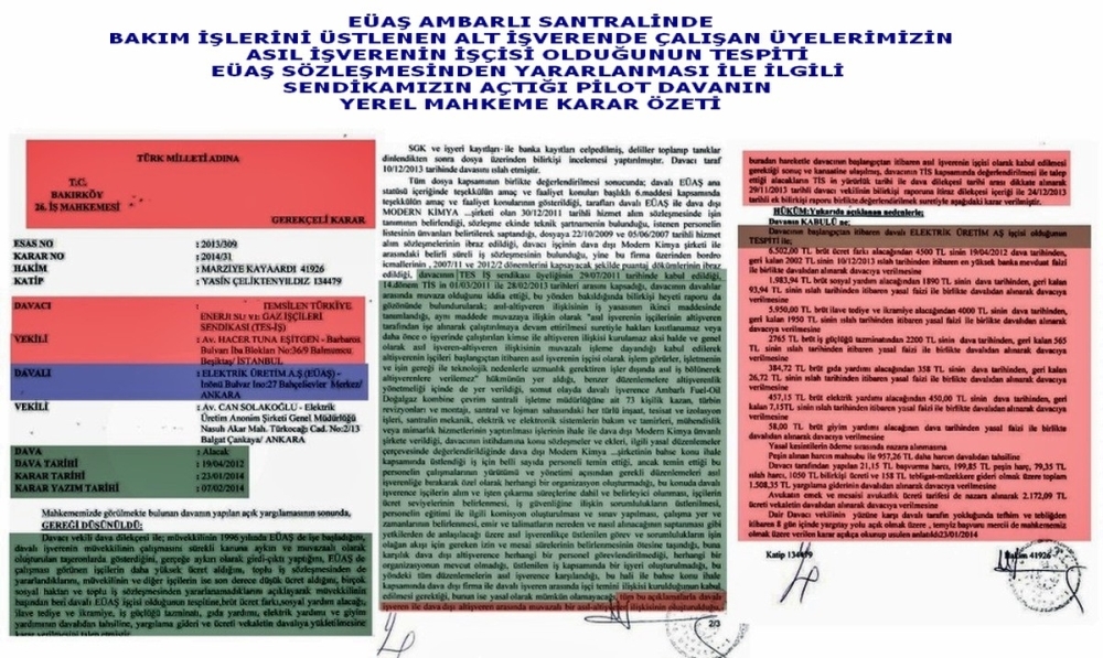 MAHKEME ÖZETİ