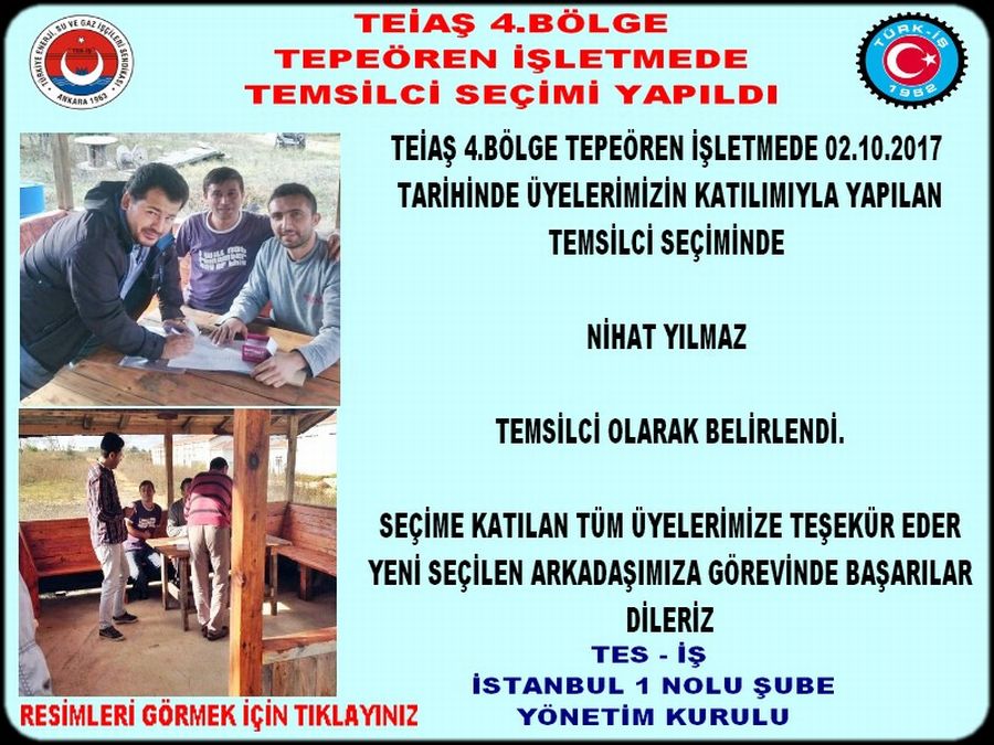 teiaş 4 TEPEÖREN TEMSİLCİ SEÇİMİ