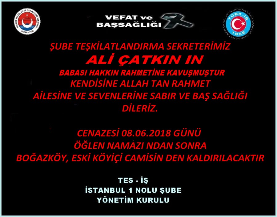 VEFAT DUYURUSU