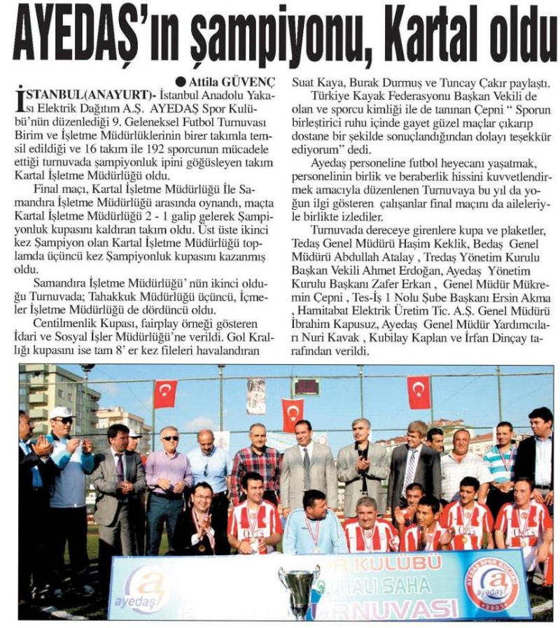 AYEDAŞ IN ŞAMPİYONU KARTAL