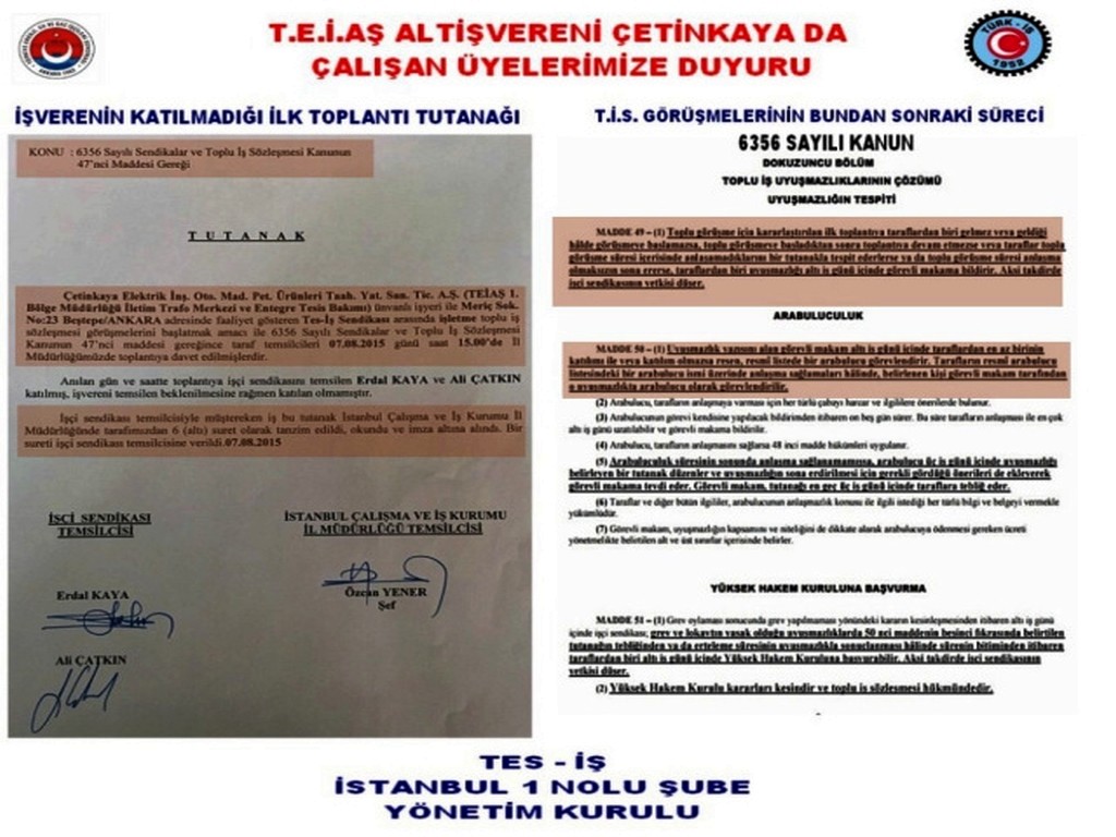 ÇETİNKAYA İLK OTURUM TUTANAĞI